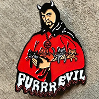 Purrr Evil (Anton LaVey) Enamel Pin by Graveface (mp446)