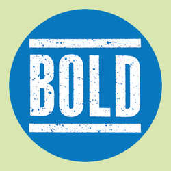 Bold- Logo (White On Blue) pin (pinX473)