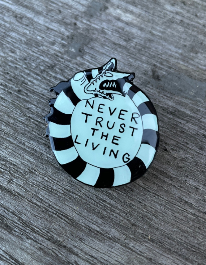 Sandsnake Never Trust the Living Enamel Pin by Graveface - glow in the dark  (MP178)