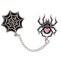 Spiderbaby Enamel Pin & Chain Set by Sourpuss (MP371)
