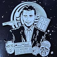 Another Dimension Twilight Zone Serling Glow in the Dark Enamel Pin by Mood Poison (MP1)