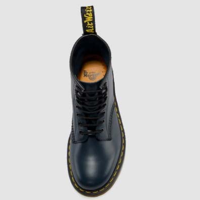 8 Eye Navy Smooth Boots by Dr Martens 