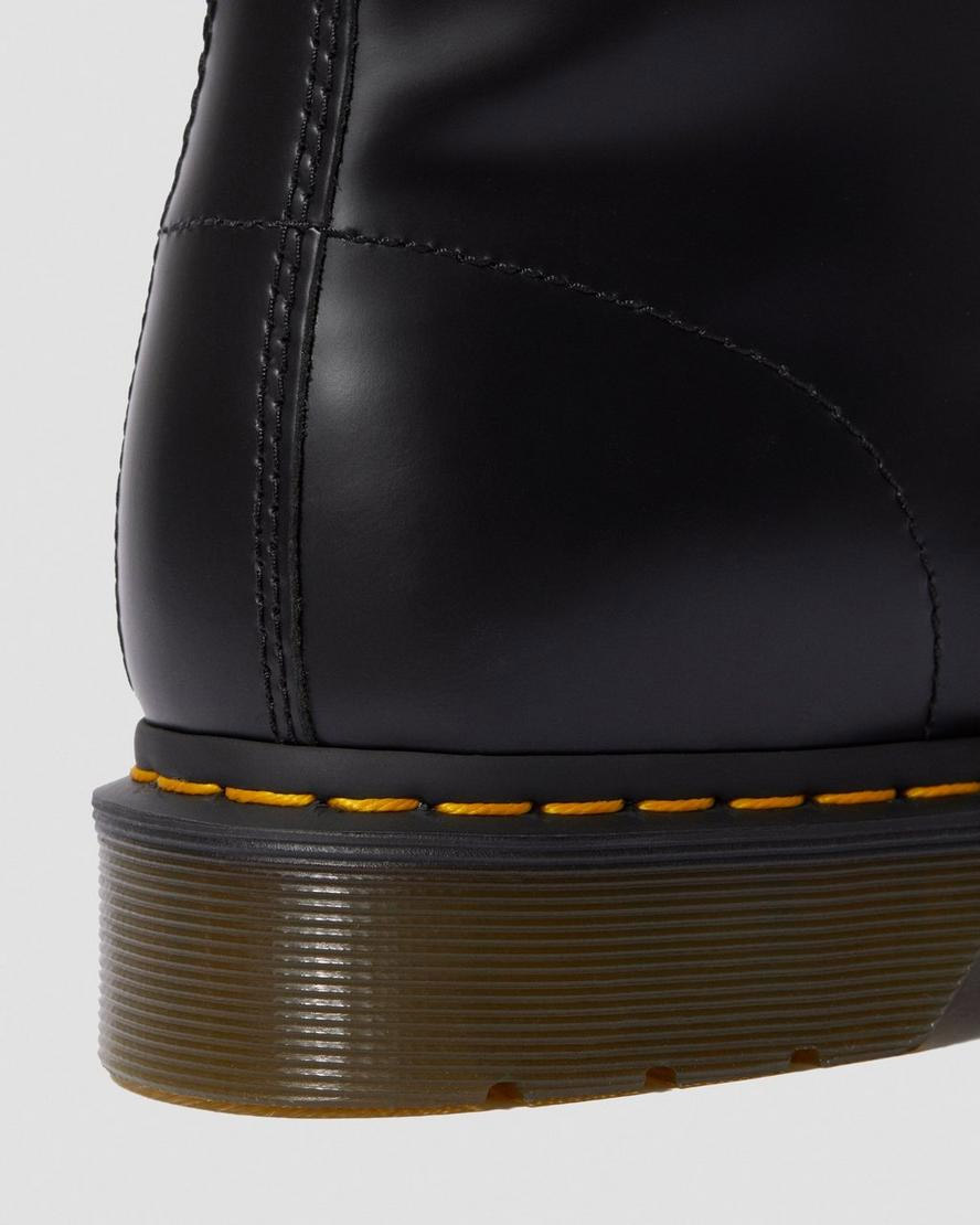 10 Eye Black Smooth Boots by Dr. Martens