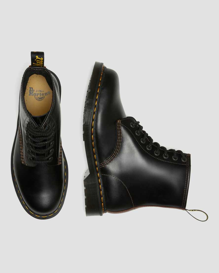 8 Eye Black & Brown Abruzzo Boots by Dr. Martens