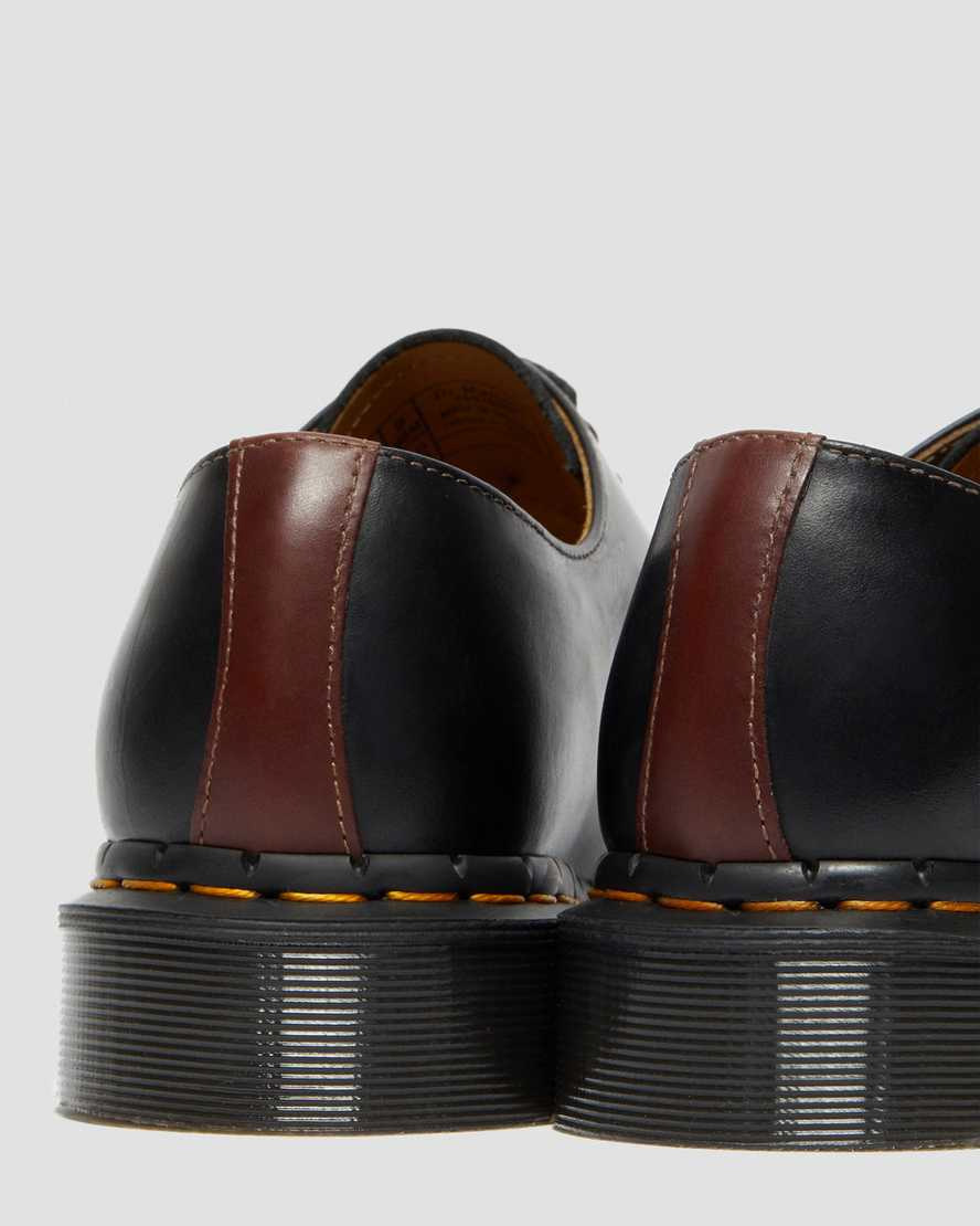 3 Eye Black & Brown Abruzzo Shoe by Dr. Martens