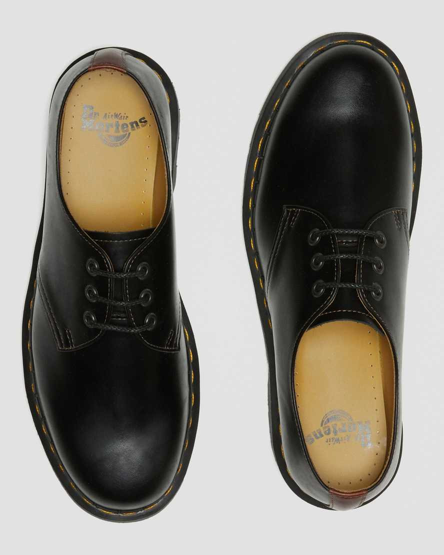 3 Eye Black & Brown Abruzzo Shoe by Dr. Martens