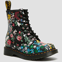 8 Eye Floral Pascal Leather Dr Martens Boots