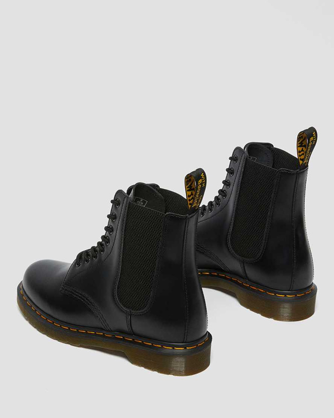 8 Eye Harper Boots in Black Smooth by Dr. Martens (Sale price!)