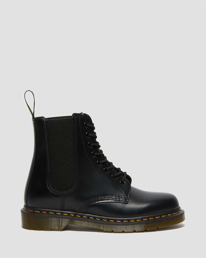 8 Eye Harper Boots in Black Smooth by Dr. Martens (Sale price!)