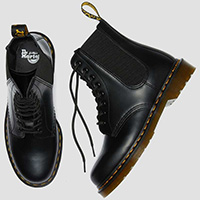 8 Eye Harper Boots in Black Smooth by Dr. Martens (Sale price!)