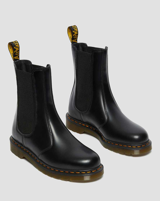 Tall Chelsea Boot in Black Smooth by Dr. Martens
