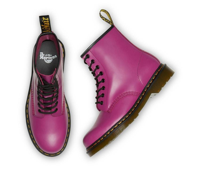 8 Eye Fuschia Smooth Boots by Dr Martens