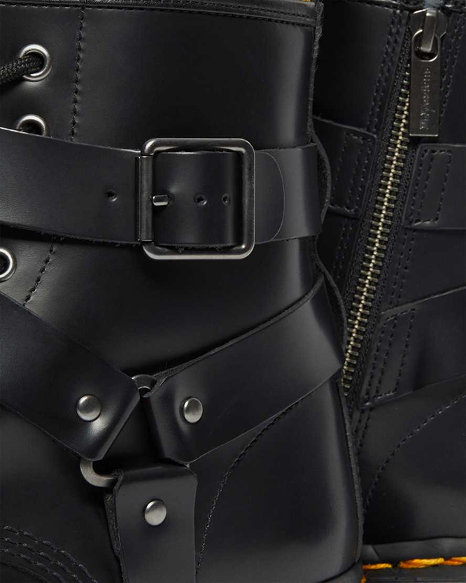 Cristofer Black Polished Smooth Buckle Harness Lace Up Boot by Dr. Martens (Sale price!)
