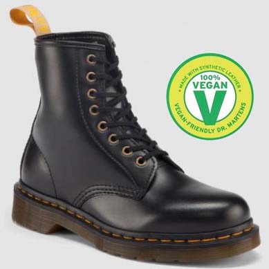 8 Eye Black Vegan Boots by Dr. Martens