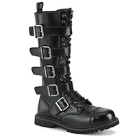 Unisex Riot Steel Toe 18 Eye Combat Boot by Demonia Footwear - Vegan - Men's 6/Women's 8 only