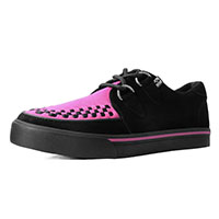 Black & Pink Suede creeper style sneaker by Tred Air UK