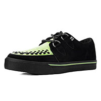 Black & Lime Green Suede creeper style sneaker by Tred Air UK