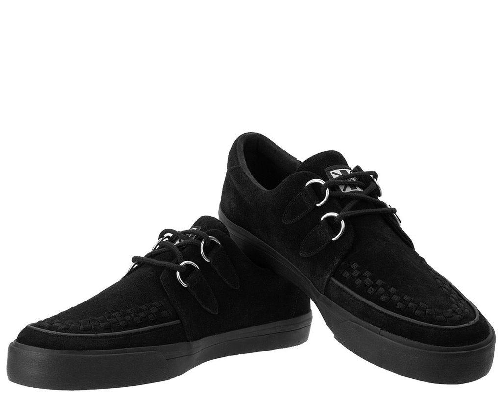 Black Suede VLK creeper style sneaker by Tred Air UK