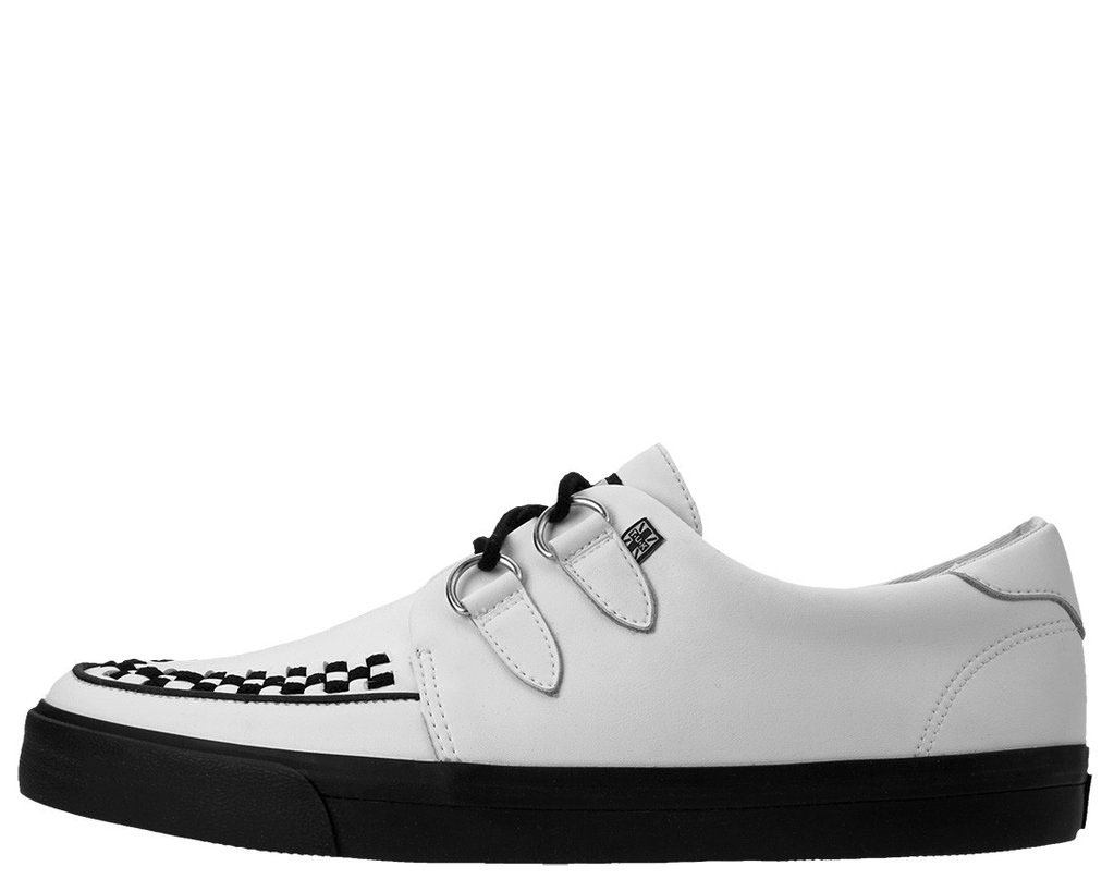 White Leather VLK creeper style sneaker by Tred Air UK