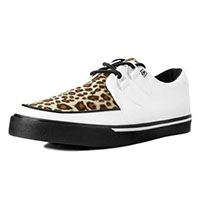 White And Leopard VLK creeper style sneaker by Tred Air UK (Vegan) (Sale price!)