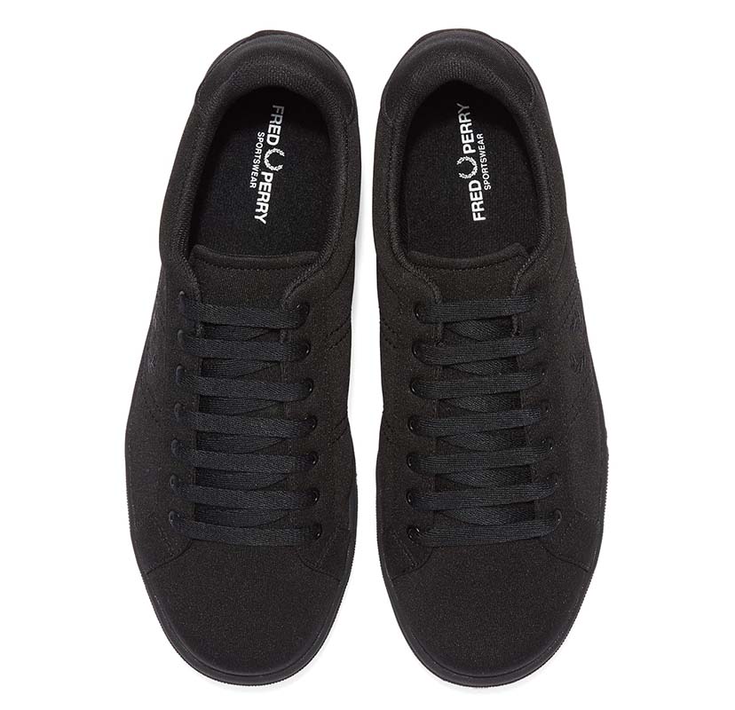 Tricot Sneaker in BLACK by Fred Perry - SALE UK 11/US 12 only