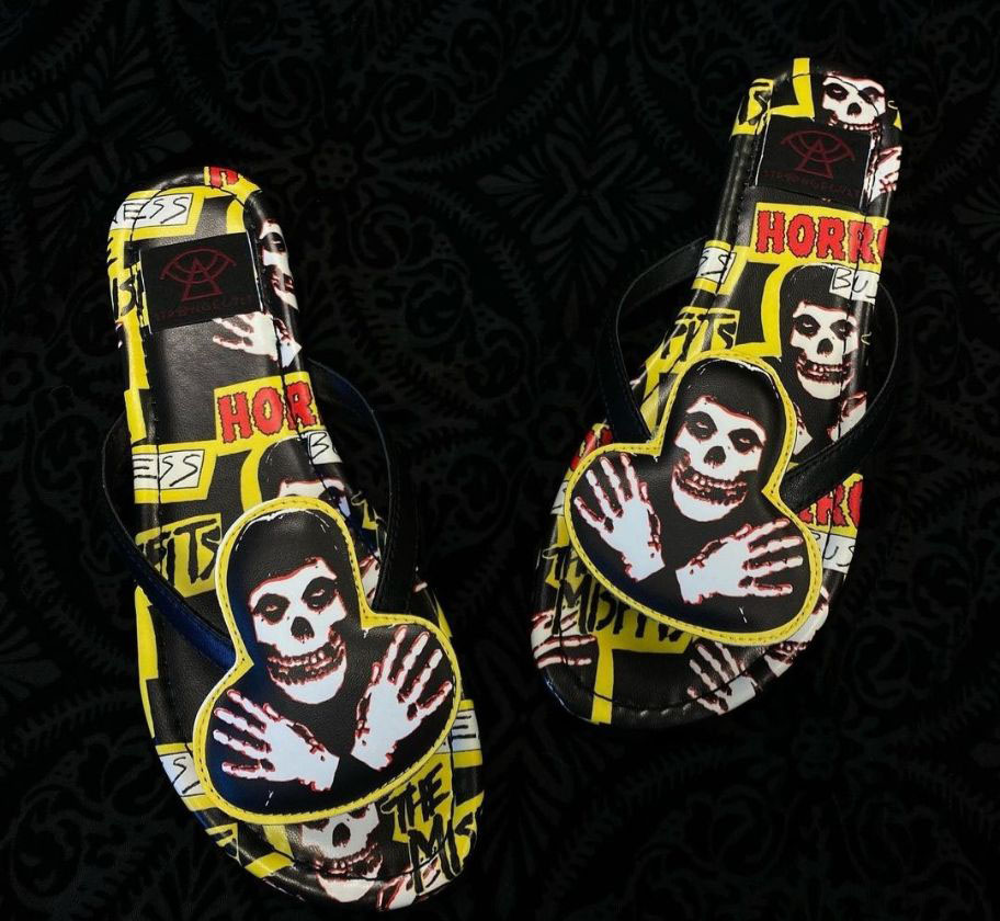 Misfits Horror Business Flip flop Sandal by Strange Cvlt - SALE sz 11 & 13 only