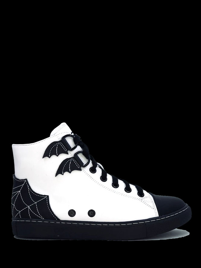 Chelsea High Top Sneaker by Strange Cvlt - Black/White - SALE sz  Guys 8/ Girls 10 only