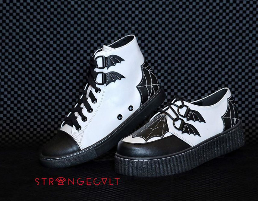 Chelsea High Top Sneaker by Strange Cvlt - Black/White - SALE sz 10 & 14 only