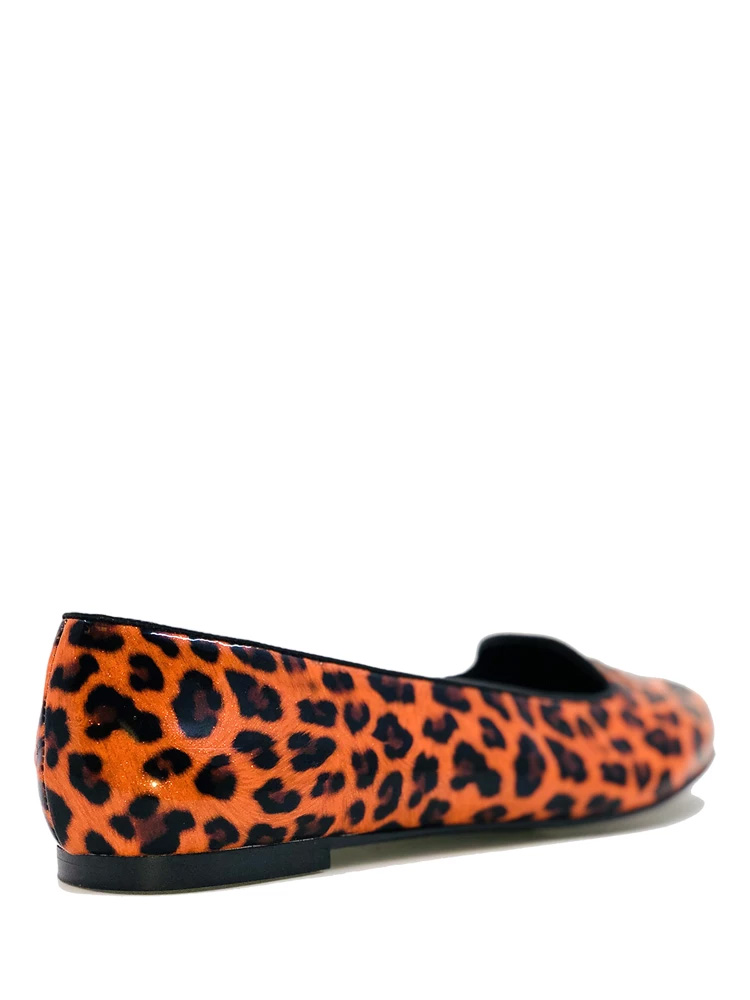 Lydia Jackolantern Limited Edition Flat by Strange Cvlt - Orange Leopard Glitter - SALE