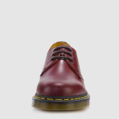 3 Eye Cherry Smooth Shoe by Dr. Martens