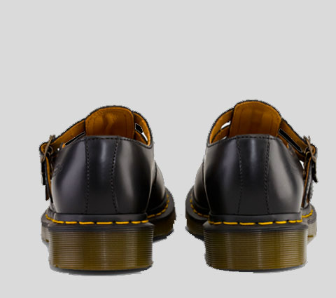 Twin Strap Mary Jane in Black Smooth by Dr. Martens (Sale price!)