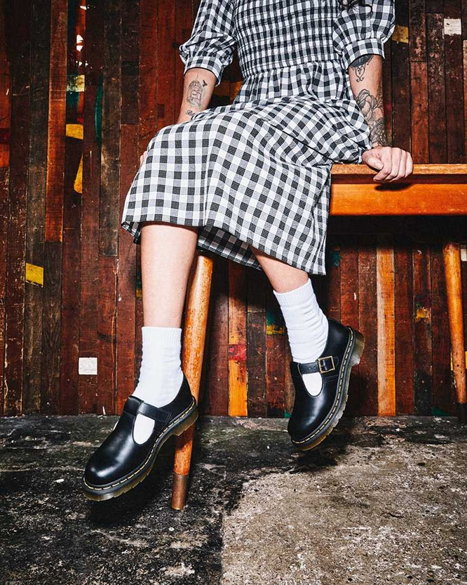 Polley Mary Jane in Black Smooth by Dr. Martens - SALE UK 6 only