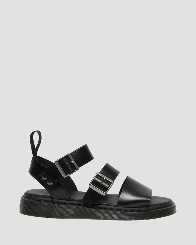 Gryphon Brando Black Leather Gladiator Sandals by Dr. Martens (Sale price!)