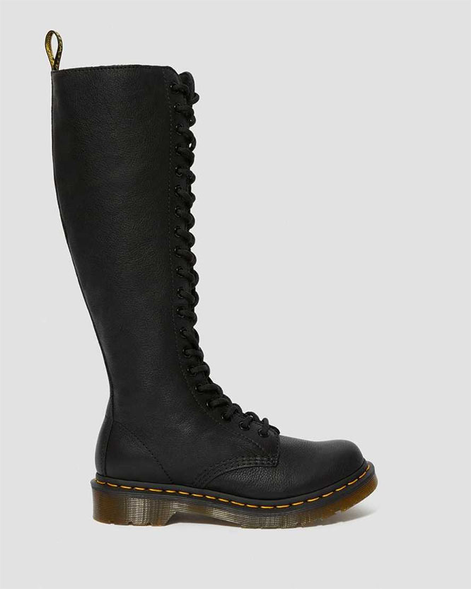 20 Eye Black Virginia Zippered Boots by Dr. Martens (Womens)