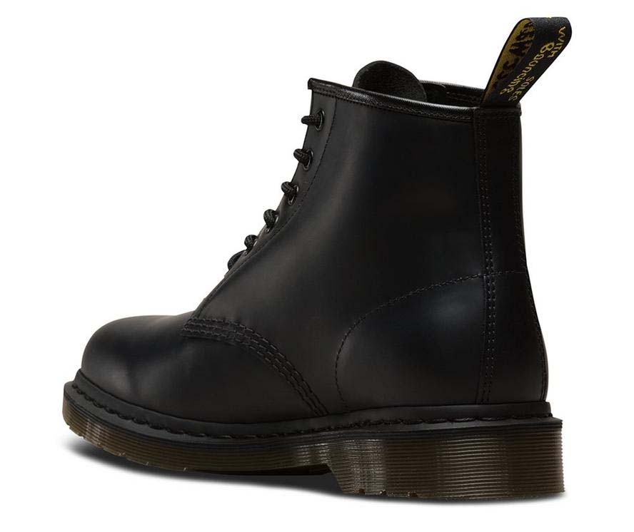 6 Eye Black Smooth Boots by Dr. Martens