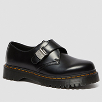 Fenimore Buckle Shoe in Black Polished Smooth by Dr. Martens (Sale price!)