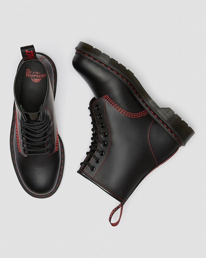 dr martens black stitching