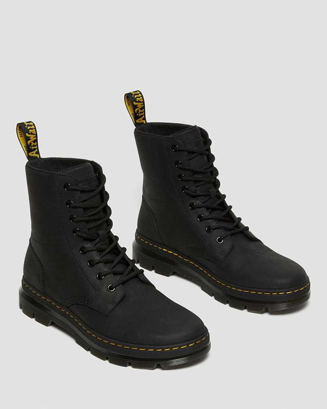 Combs Leather Casual 8 Eye Boots by Dr. Martens 