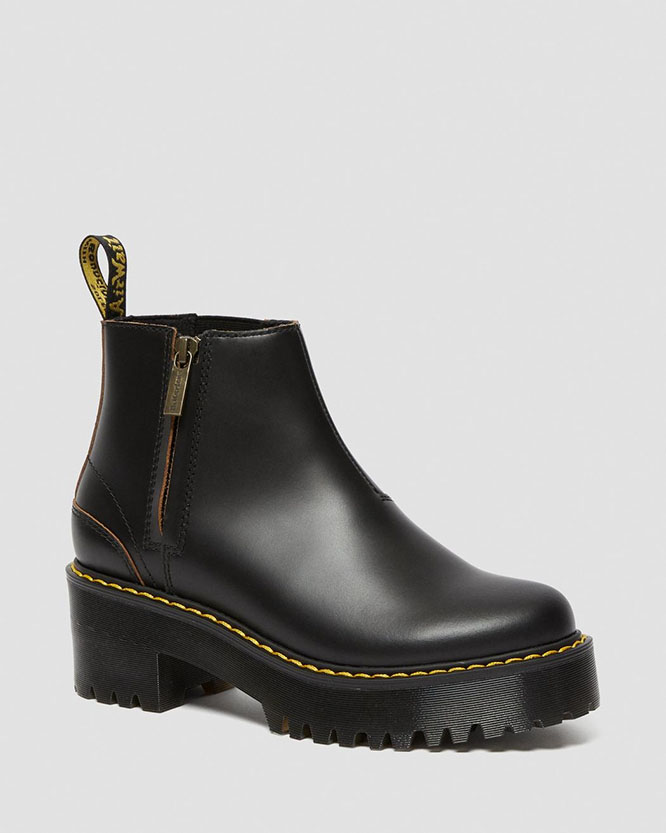 red doc marten chelsea boots