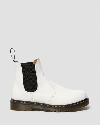 Chelsea Boots in White Smooth by Dr. Martens