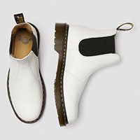 Chelsea Boots in White Smooth by Dr. Martens - SALE UK 9 only