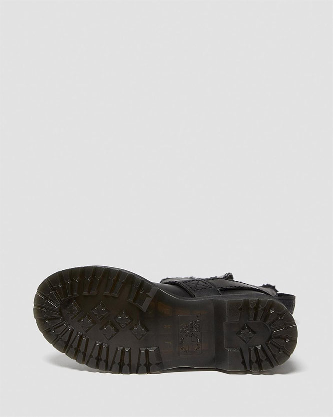 dr martens black kristy mid fur lined boots