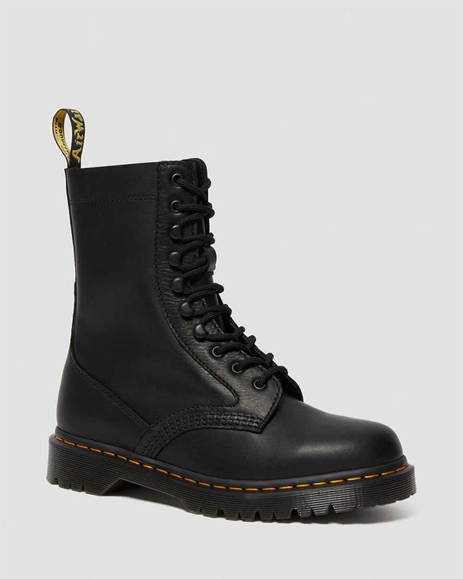 harron leather mid calf moto boots