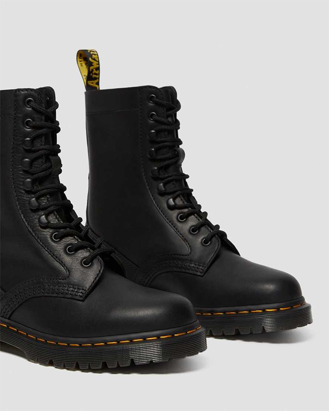 harron leather mid calf moto boots