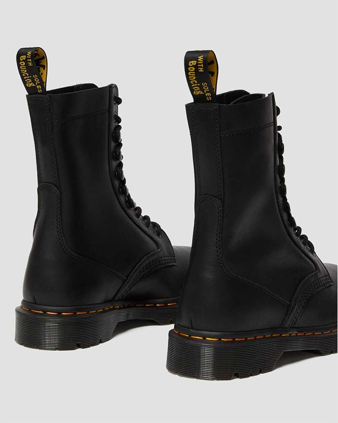harron leather mid calf moto boots