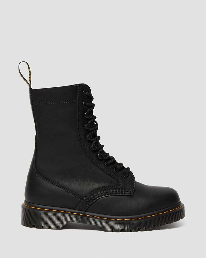 harron leather mid calf moto boots
