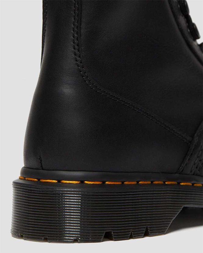 harron leather mid calf moto boots
