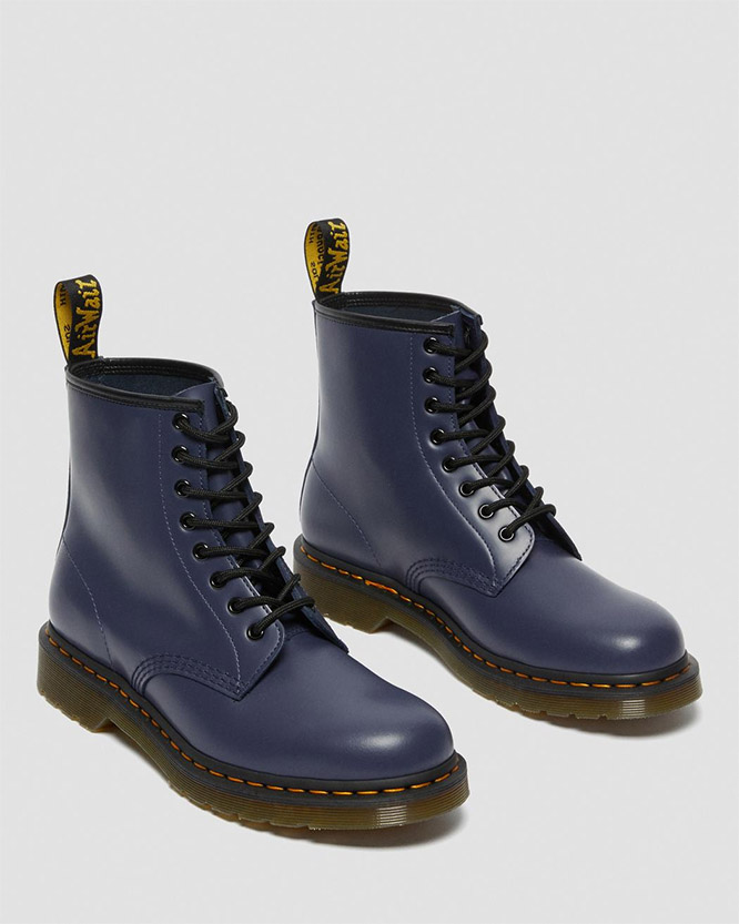 8 Eye Indigo Blue Smooth Boots by Dr 