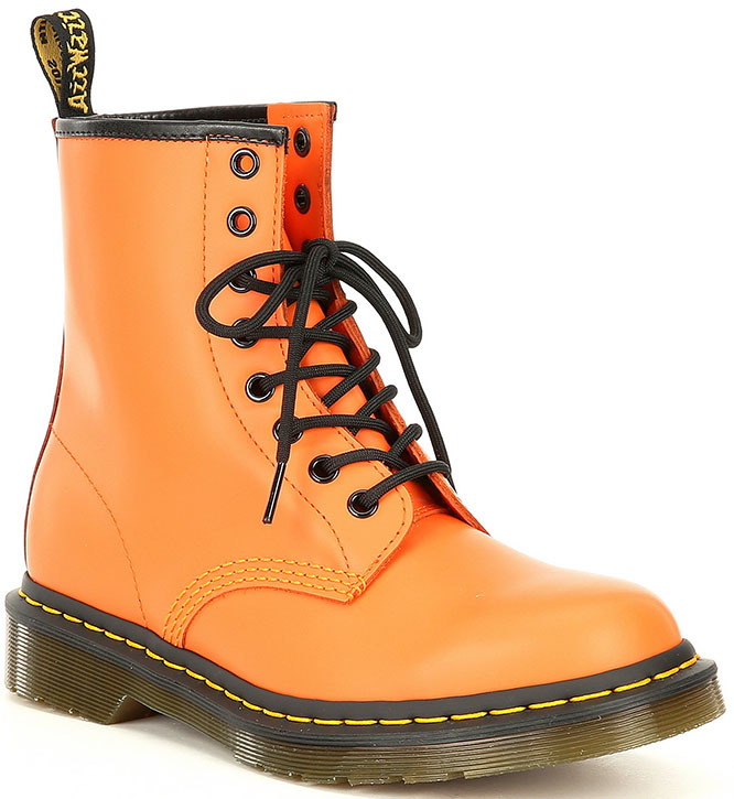 Bolt Funktionsfejl elev 8 Eye Pumpkin Orange Boots by Dr. Martens (Sale price!)