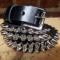 2 Row British Cone Belt- Black Leather (Sale price!)